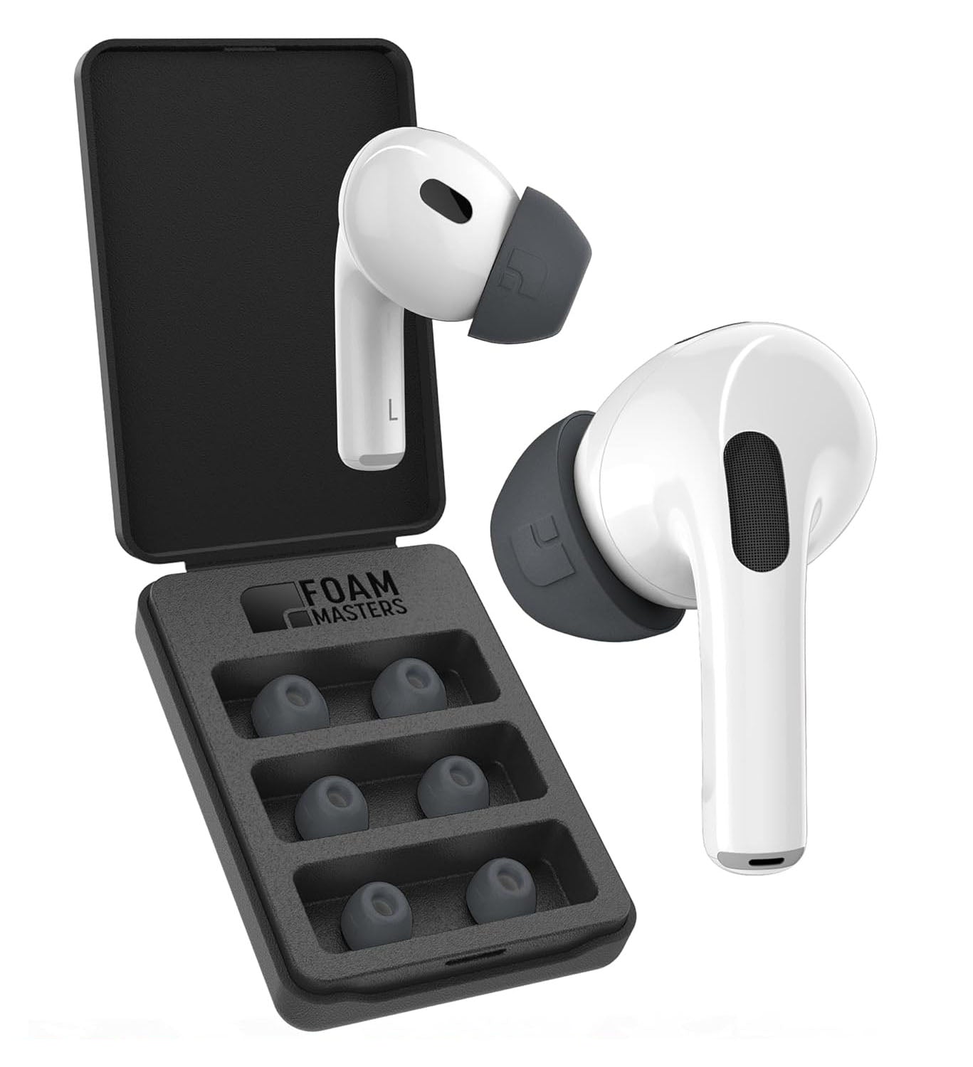 Memory Foam Ear Tips for AirPods Pro Version (Black Magic)