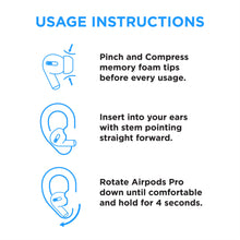 Load image into Gallery viewer, Instructions for Memory Foam AirPods Pro Ear Tips | Foam Masters