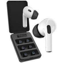 Load image into Gallery viewer, Memory Foam Ear Tips for AirPods Pro Gen 1 & 2 | Version 4.0 (Black Magic) 3 Pairs