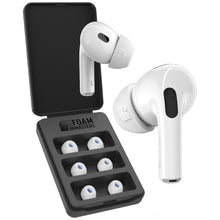 Load image into Gallery viewer, Memory Foam Ear Tips for AirPods Pro Gen 1 & 2 | Version 4.0 (Black Magic) 3 Pairs